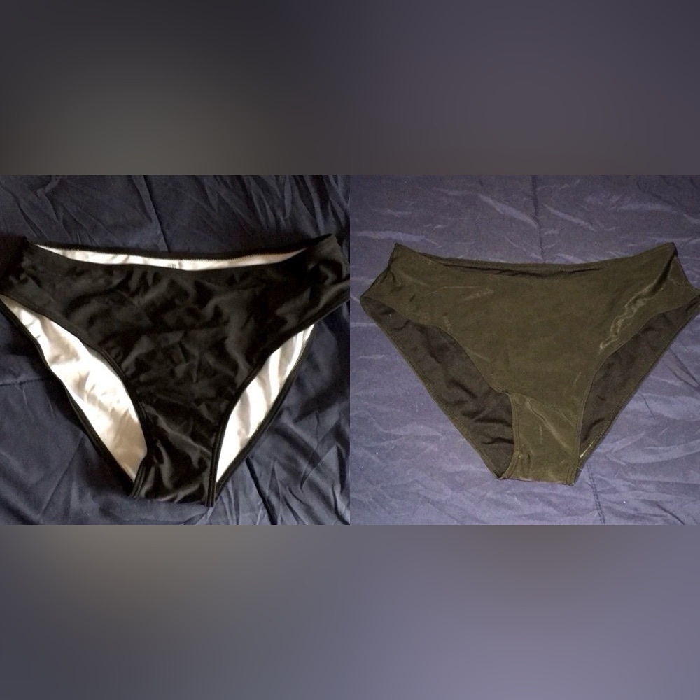 2 SHEIN 1XL Black Bikini Bottoms